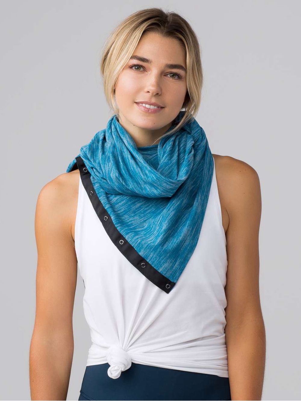 Lululemon Vinyasa Scarf Wrap Rulu Heathered Tofino Teal Blue